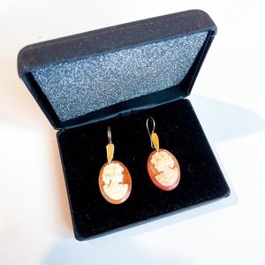 Vintage 14K Cameo Earrings